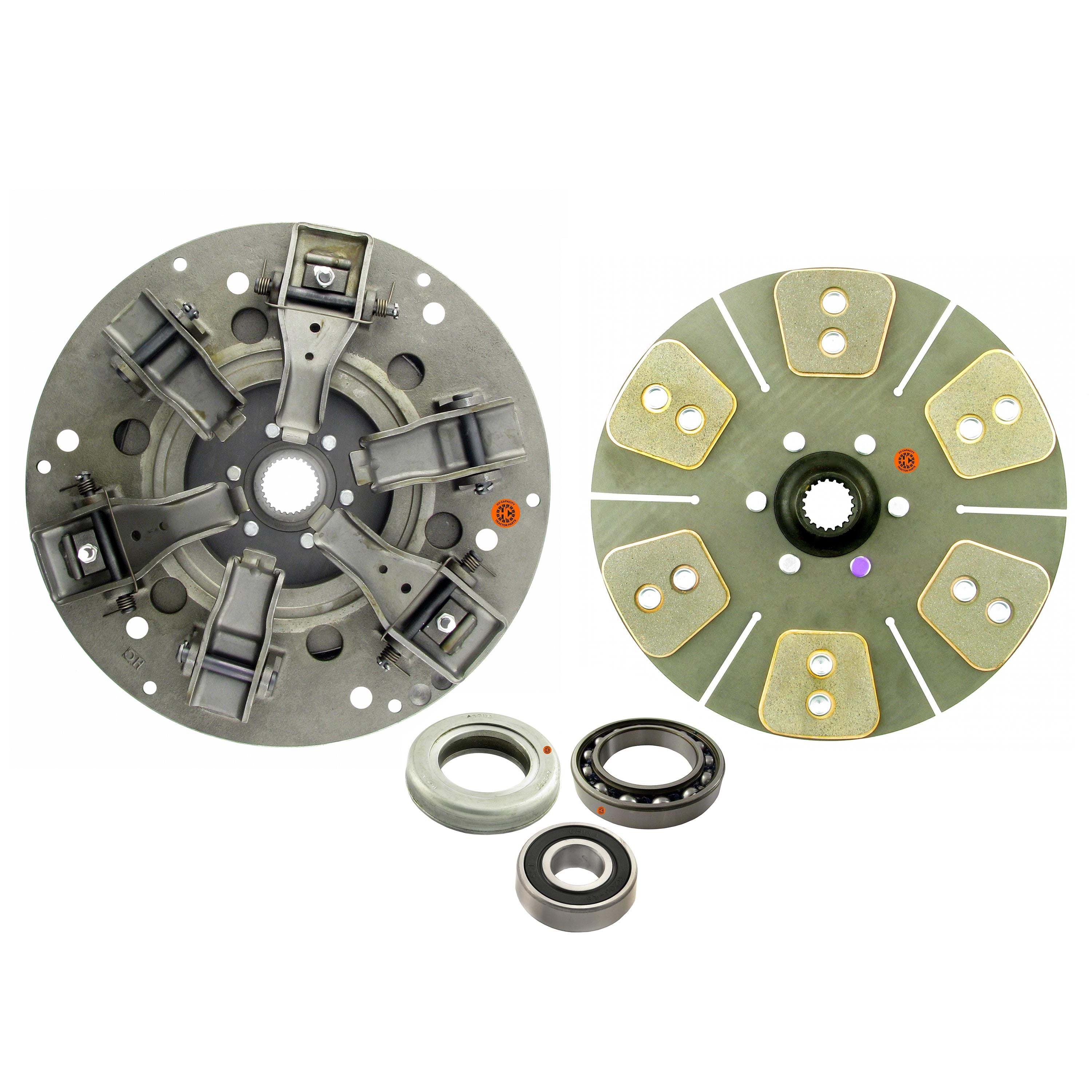 12" Dual Stage Clutch Kit, w/ 6 Large Pad Disc & Bearings - New